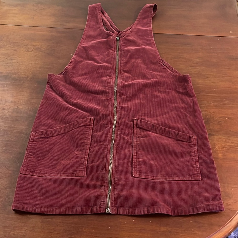 SO Clothing Women's Over the Knee Zip Front Pockets Jumper Dress Size L
